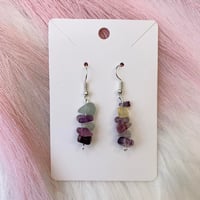 Fluorite Crystal Chip Earrings