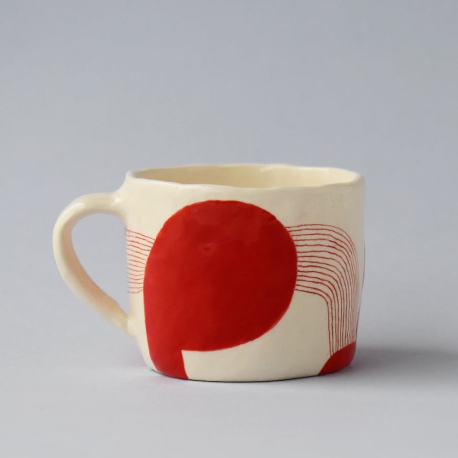 Image of Red Double Espresso Cup