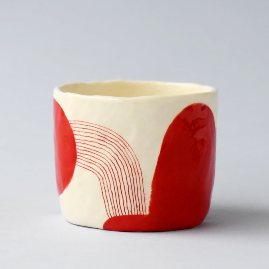 Image of Red Double Espresso Cup
