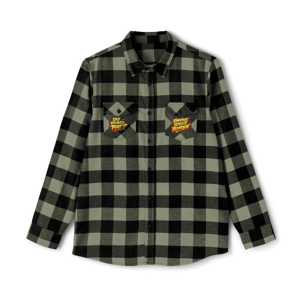 Image of Do You Need That? Plaid Flannel Shirt — Graphic Lumberjack Shirt