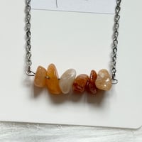 Image 2 of Orange Aventurine Crystal Chip Necklace