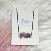 Image 1 of Lilac Amethyst Crystal Chip Necklace