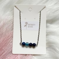 Image 1 of Blue Agate Gemstone Necklace