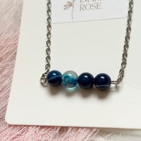 Image 2 of Blue Agate Gemstone Necklace