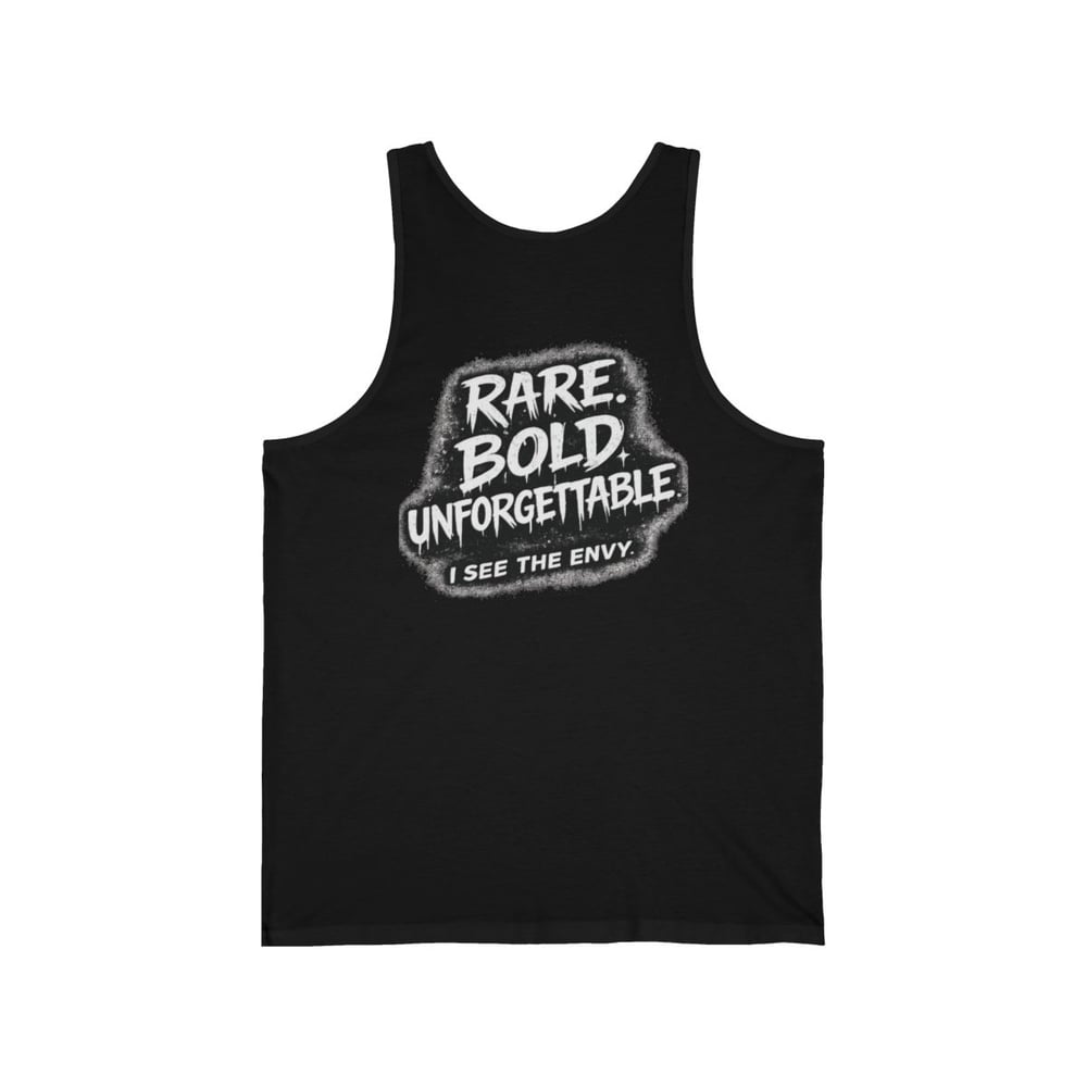 Image of Unisex Envious Stylez Boutique Tank — 'Rare. Bold. Unforgettable' Graphic Tank Top