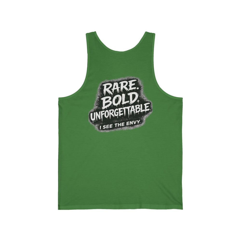 Image of Unisex Envious Stylez Boutique Tank — 'Rare. Bold. Unforgettable' Graphic Tank Top