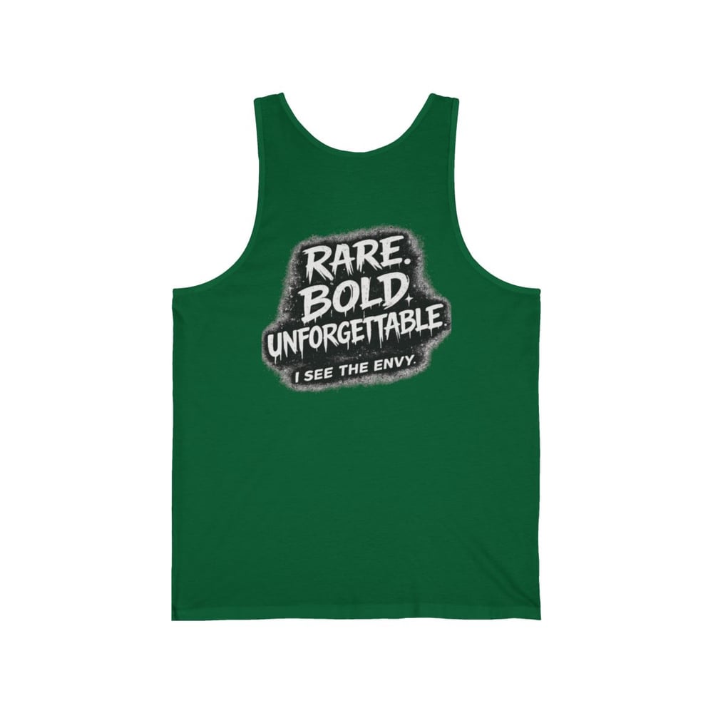 Image of Unisex Envious Stylez Boutique Tank — 'Rare. Bold. Unforgettable' Graphic Tank Top