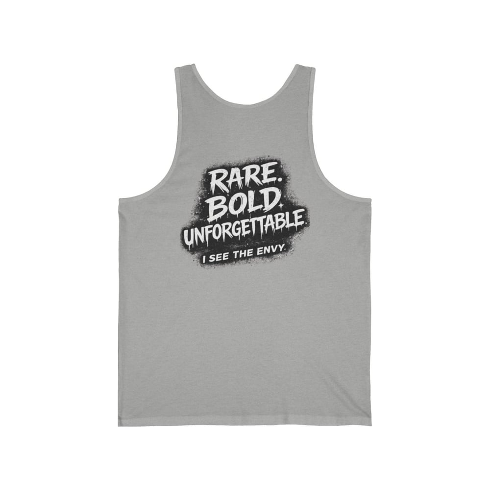 Image of Unisex Envious Stylez Boutique Tank — 'Rare. Bold. Unforgettable' Graphic Tank Top