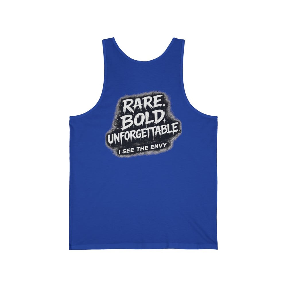 Image of Unisex Envious Stylez Boutique Tank — 'Rare. Bold. Unforgettable' Graphic Tank Top