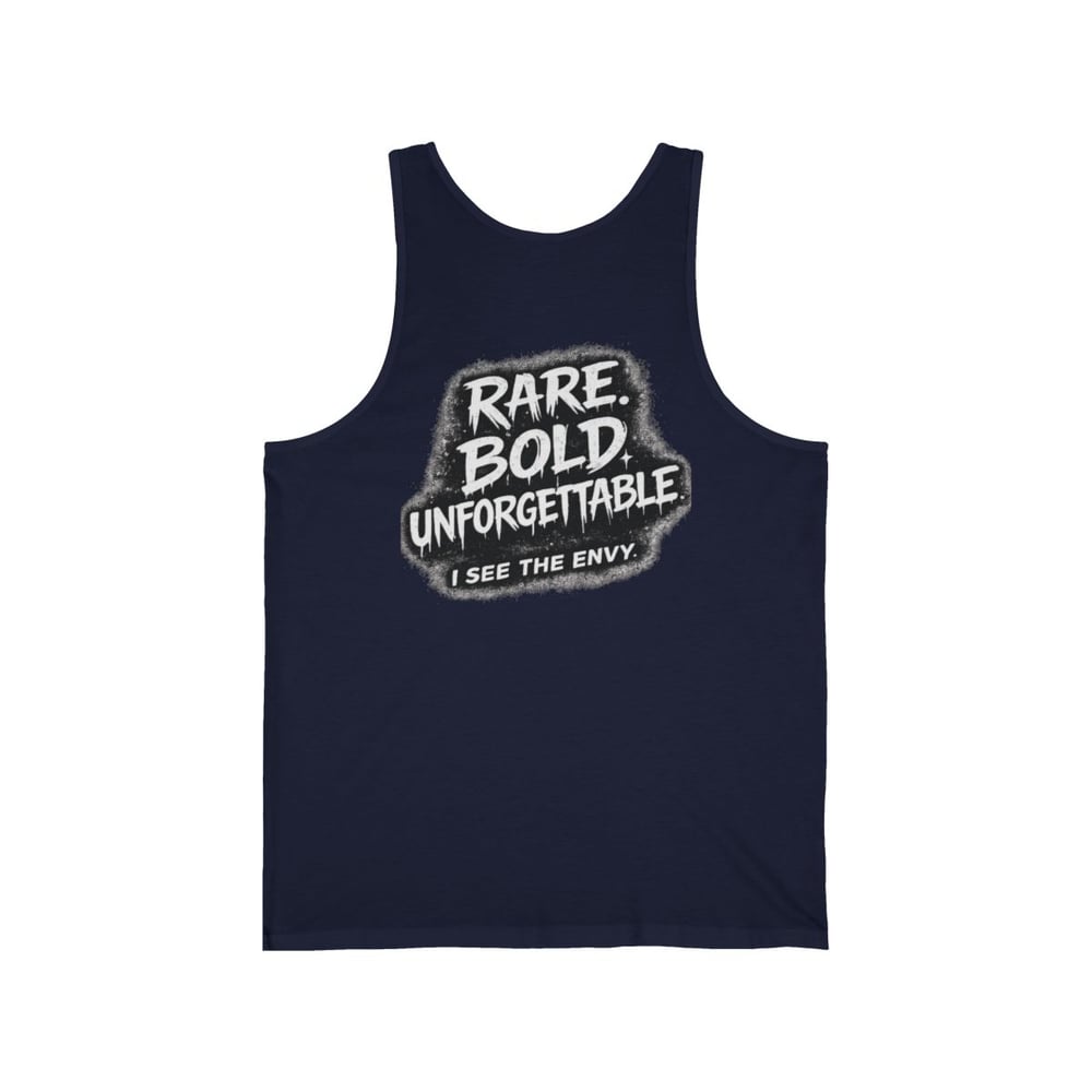 Image of Unisex Envious Stylez Boutique Tank — 'Rare. Bold. Unforgettable' Graphic Tank Top