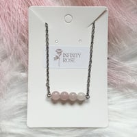 Image 1 of Rose Quartz Gemstone Necklace
