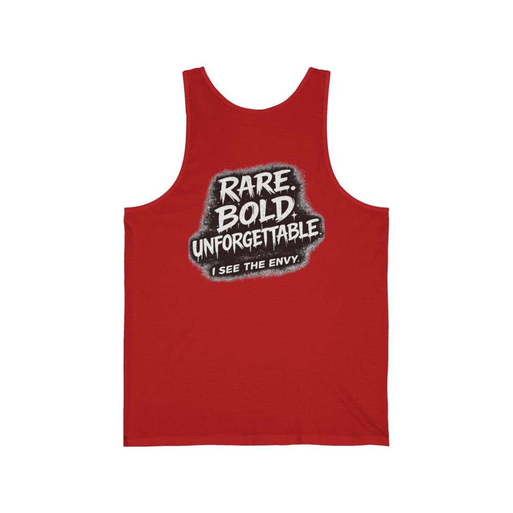 Image of Unisex Envious Stylez Boutique Tank — 'Rare. Bold. Unforgettable' Graphic Tank Top