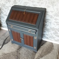 Image 2 of Old Charm Writing Bureau in Slate grey