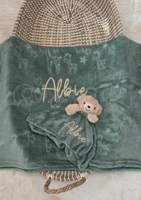 Image 1 of 🧸 Personalised Baby Blanket & Comforter Set