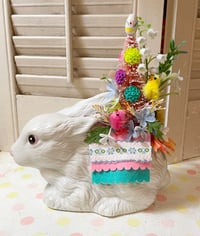 Image 1 of Vintage Lovely Bunny Easter Spring Decoration
