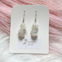 Image 1 of Snow Quartz Crystal Chip Earrings