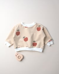Image 1 of SWEAT CHARLIE - illustration pommes | Certifié Oeko-Tex