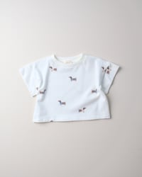 Image 1 of T-SHIRT LOU - illustration teckels | Certifié Oeko-Tex