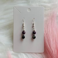 Image 1 of Midnight Millefiori Dangle Earrings