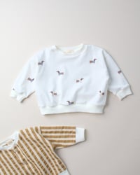 Image 1 of T-SHIRT ORSO - illustration teckels | Certifié Oeko-Tex