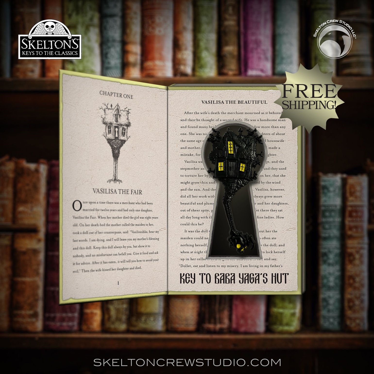 Image of Skelton's Keys to the Classics: The Key to Baba Yaga's Hut from Vasilisa the Beautiful w/bonus patch