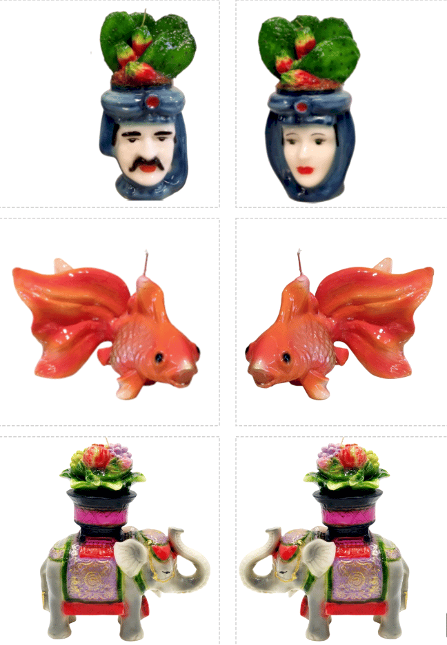 Image of Large Wax Sculptures (Sold in Pairs)