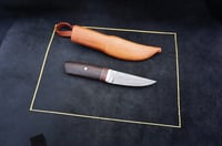 Image 2 of Puukko Knife Ziricote handle 26c3 blade hunting knife