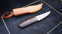 Image 3 of Puukko Knife Ziricote handle 26c3 blade hunting knife