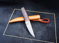 Image 17 of Puukko Knife Ziricote handle 26c3 blade hunting knife