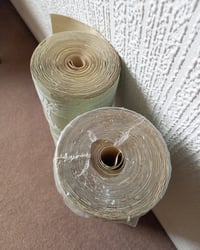1970s Vintage Harlequin Wallpaper Rolls - Flocked Sage Green Traditional Flock - (Sets of 2 Rolls) – detail view 9