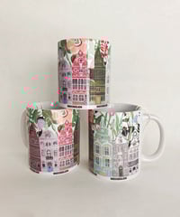 Botanical Mechelen Ceramic Mug – Belgian City Art Cup (330ml)