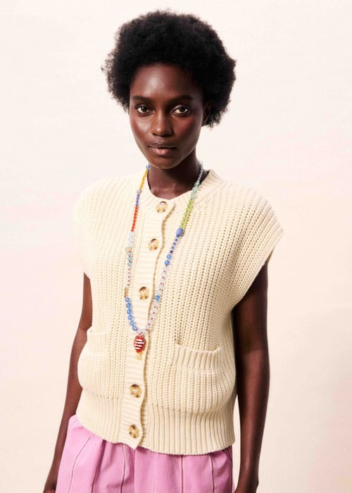 Image of 1 Cárdigan color crema NATALIE