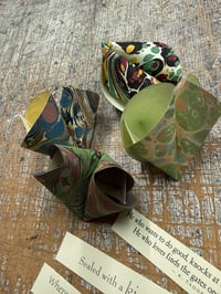 Image 4 of Limited Edition Hand Marbled paper 'Fortune Cookie' - sold individually 