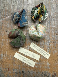 Image 1 of Limited Edition Hand Marbled paper 'Fortune Cookie' - sold individually 