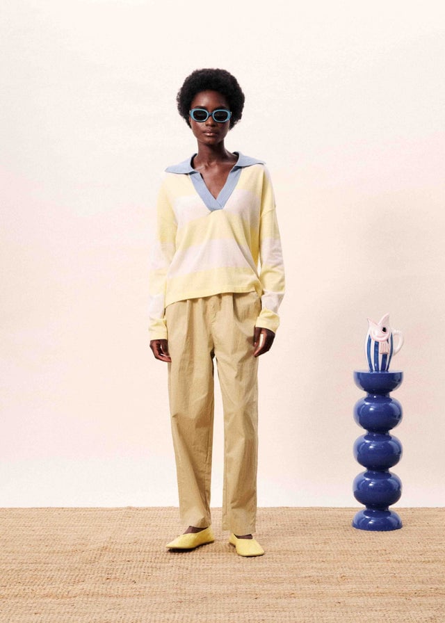 Image of 2-Pantalones beige NAIDA