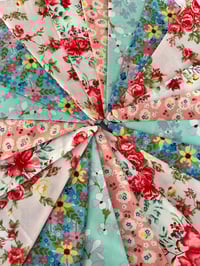 Image 4 of 10 ft Floral Fabric Bunting
