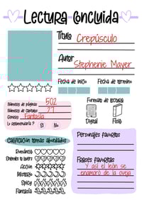 Image 1 of Diario de lectura 