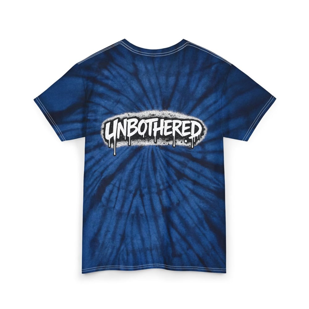 Image of Tie Dye Tee — "Talked About by Many, Confronted by None" Graphic (Unbothered Back)