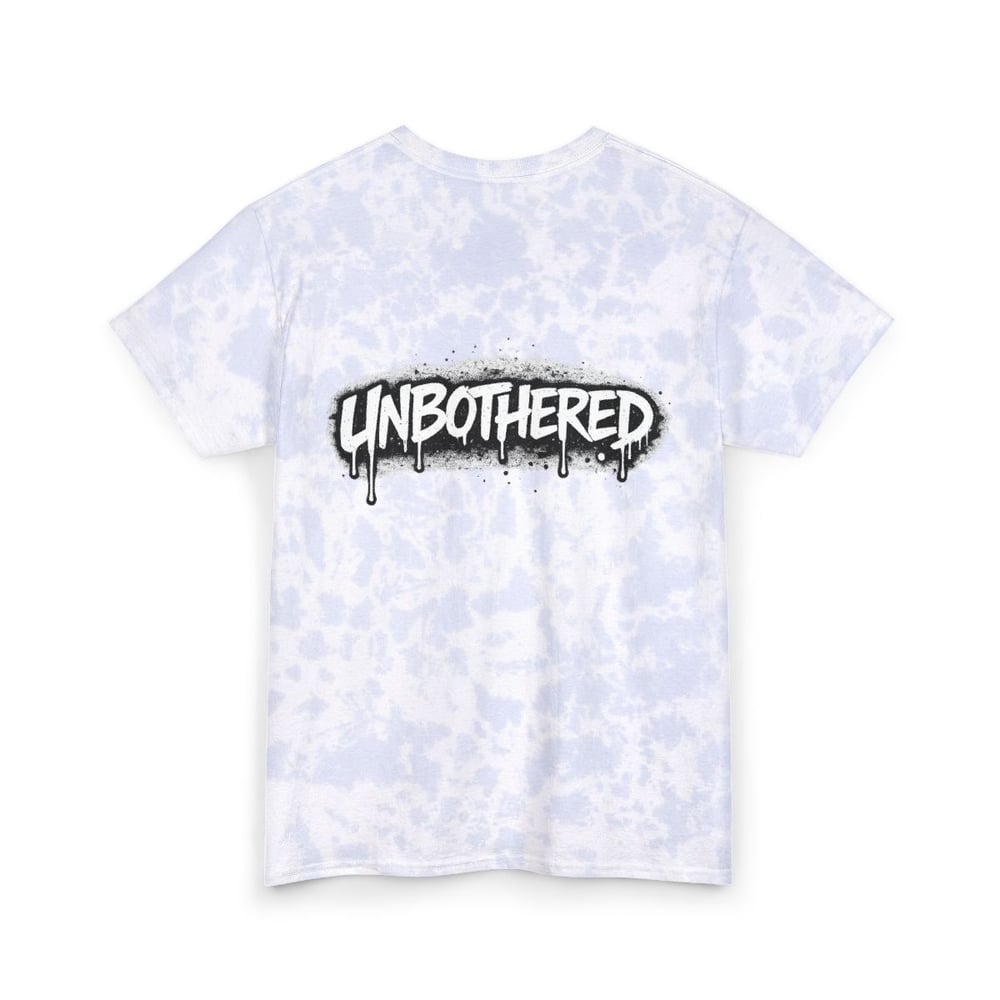 Image of Tie Dye Tee — "Talked About by Many, Confronted by None" Graphic (Unbothered Back)