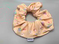 Butterflies on Peach Scrunchie