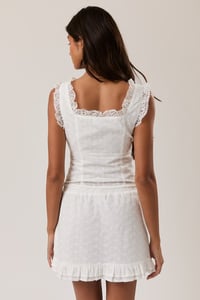 Image 4 of Sleeveless Square Neck Ruffle Top - MAY 