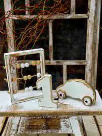   HANDMADE wooden set white