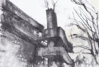 Image 2 of Saint Peter’s Seminary Drawing Eight  - Charcoal and Acrylic Paint on Paper 