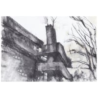Image 1 of Saint Peter’s Seminary Drawing Eight  - Charcoal and Acrylic Paint on Paper 