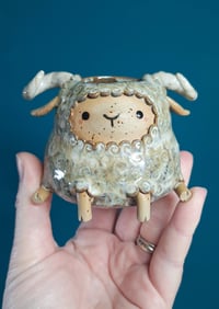 Image 1 of Chonky Freckled Rustic Ram Vase