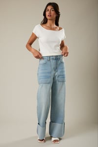 Image 3 of Raw Edge Detail Top - APRIL