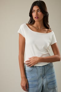 Image 2 of Raw Edge Detail Top - APRIL