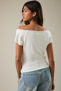 Image 5 of Raw Edge Detail Top - APRIL