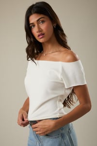 Image 4 of Raw Edge Detail Top - APRIL