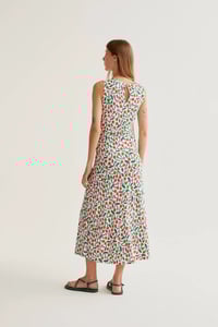 Image 2 of Vestido midi con estampado Guinda